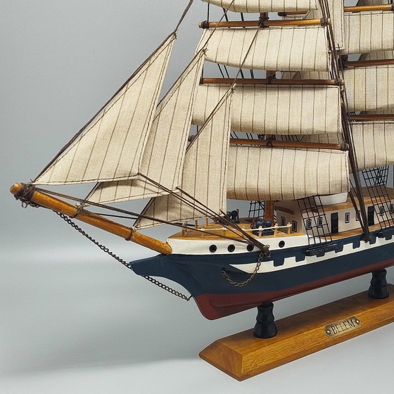 Image 1 of 1970S Astonishing Belem Model Ship. Handmade. Made In England