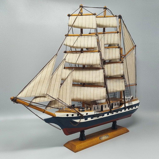 1970S Astonishing Belem Model Ship. Handmade. Made In England