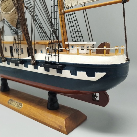 Image 1 of 1970S Astonishing Belem Model Ship. Handmade. Made In England