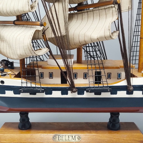 Image 1 of 1970S Astonishing Belem Model Ship. Handmade. Made In England