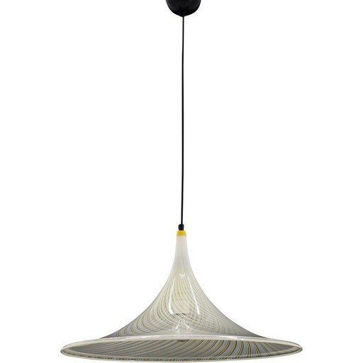 Vintage "Trumpet" pendant lamp by Guzzini for Meblo, Italy 1970s