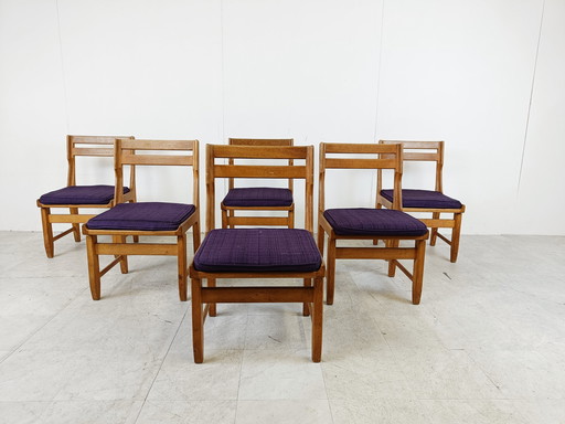 Raphael Chairs by Guillerme and Chambron for Votre Maison, Set of 6