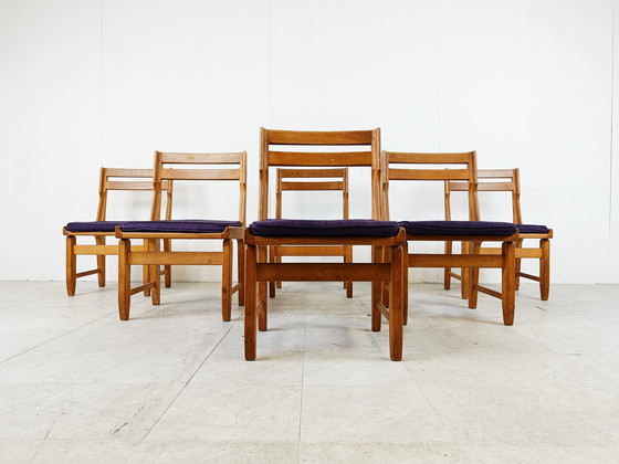 Image 1 of Raphael Chairs by Guillerme and Chambron for Votre Maison, Set of 6