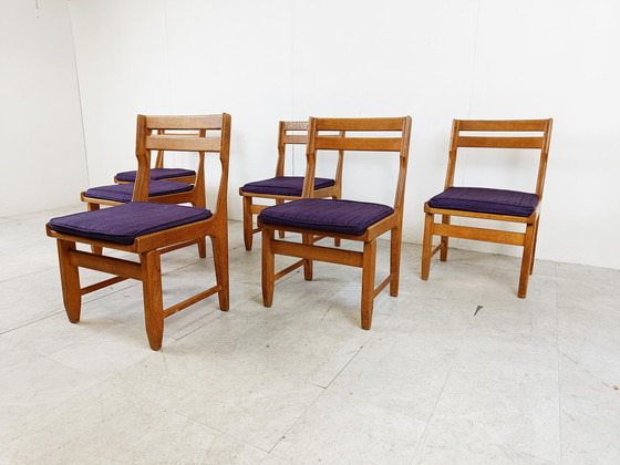 Image 1 of Raphael Chairs by Guillerme and Chambron for Votre Maison, Set of 6