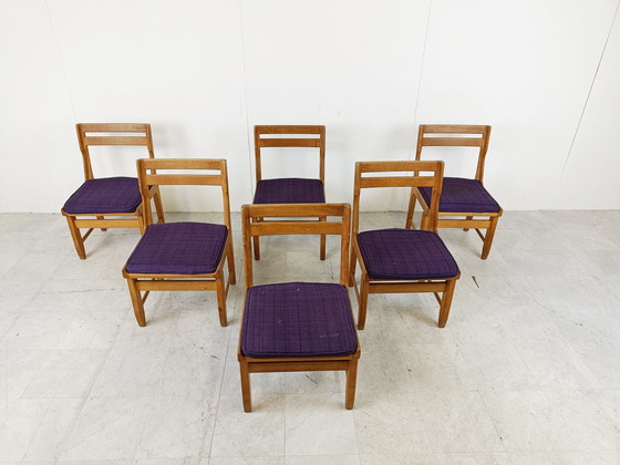 Image 1 of Raphael Chairs by Guillerme and Chambron for Votre Maison, Set of 6