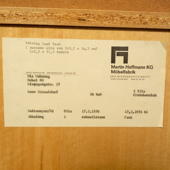 Image 1 of Combinazione di mensole in teak con piano in formica nera, anni '70