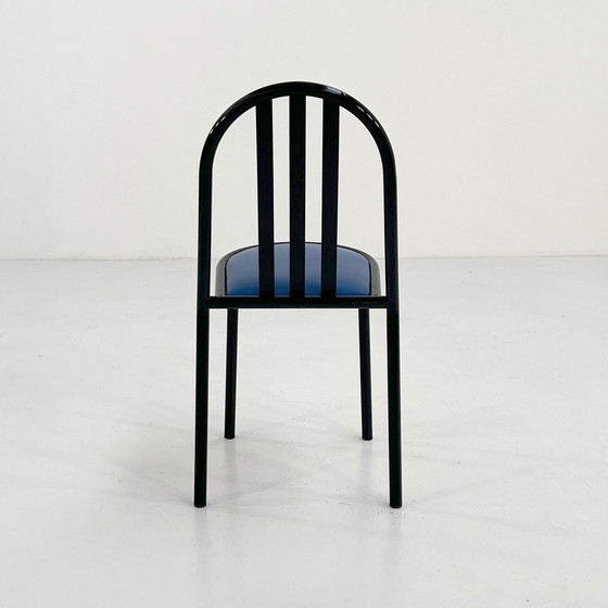 Image 1 of No.222 Chair With Blue Seating By Robert Mallet-Stevens For Pallucco, 1980S