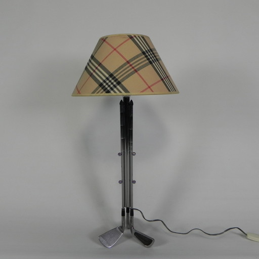 Golf Club Lamp With Burberry Hood