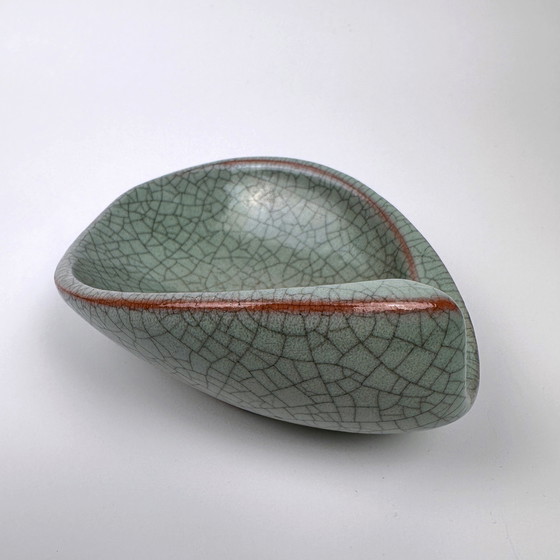 Image 1 of Mid - Century ceramic bowl / ashtray Friedegart Glatzle Karlsruher Majolika 50s