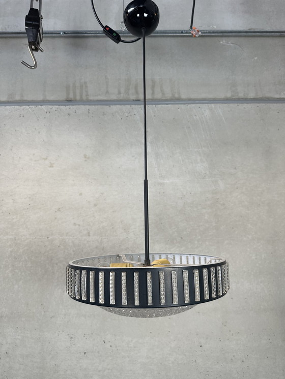 Image 1 of Lampada a sospensione vintage Space Age - vetro e metallo