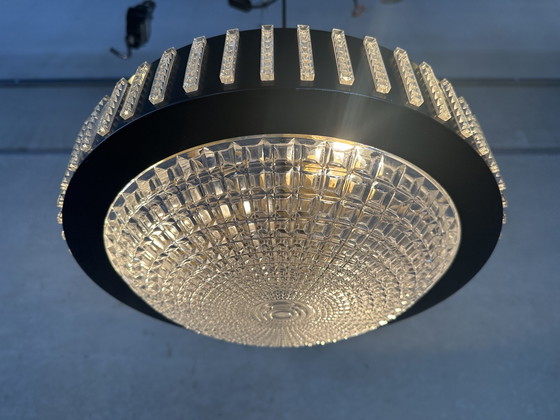 Image 1 of Lampada a sospensione vintage Space Age - vetro e metallo