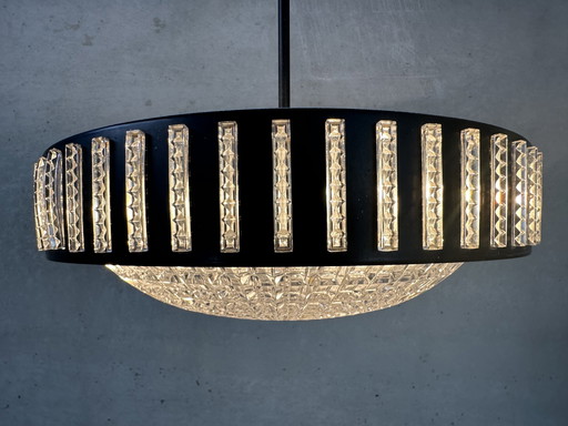 Lampada a sospensione vintage Space Age - vetro e metallo