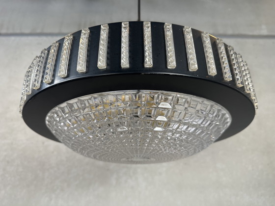 Image 1 of Lampada a sospensione vintage Space Age - vetro e metallo