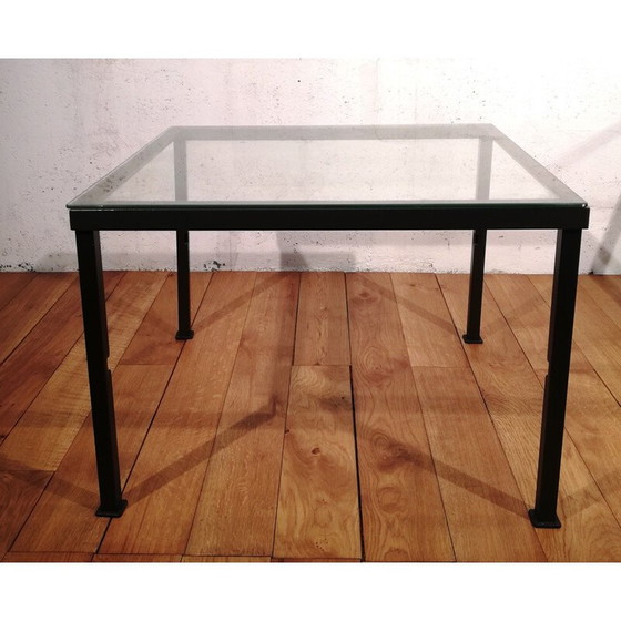 Image 1 of Vintage granas iron coffee table with glass top by Ikea