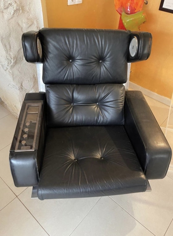 Image 1 of Robin Day James Bond Movies Leather Prototype With Working Audio System , 1960S