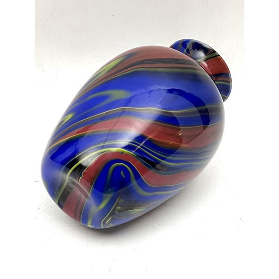 Image 1 of Vintage Murano glass vase by Ottavio Missoni, Italy 1980s