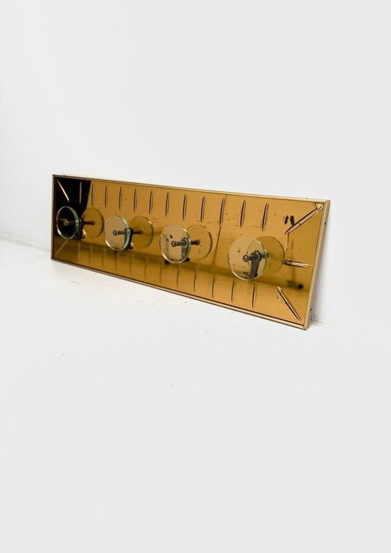 Image 1 of Glass wall coat rack by Cristal Art, Turin, Italy, ca. 1950s