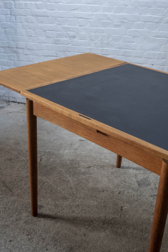 Image 1 of Poul Hundevad Game & Dining Table In Oak, 1960S Denmark