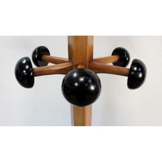 Image 1 of Vintage coat rack "Stella" in solid beech wood, 1960