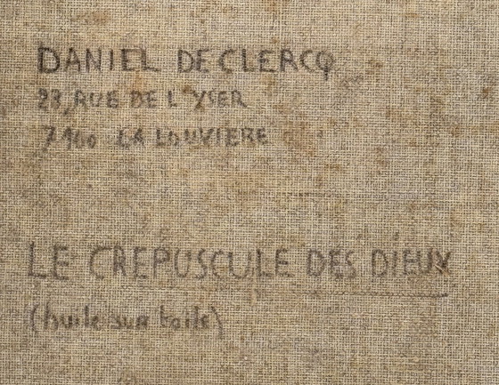 Image 1 of Daniel De Clercq (Belgio) Bellissimo dipinto surrealista di qualità 