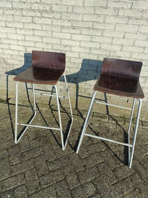  2 industrial bar stools