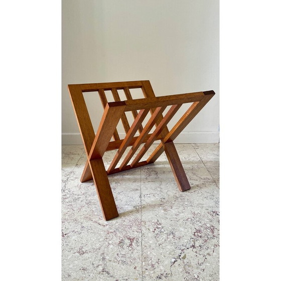 Image 1 of Vintage solid wood magazine rack