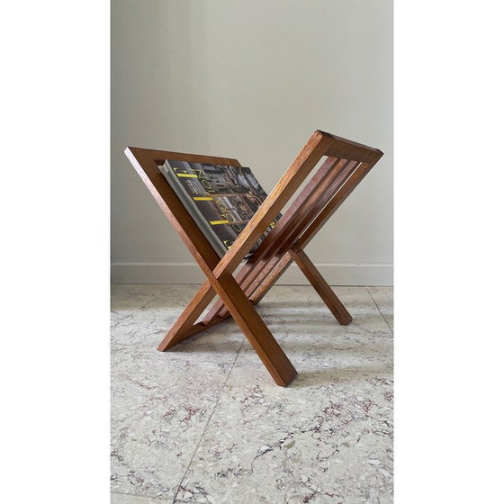 Image 1 of Vintage solid wood magazine rack