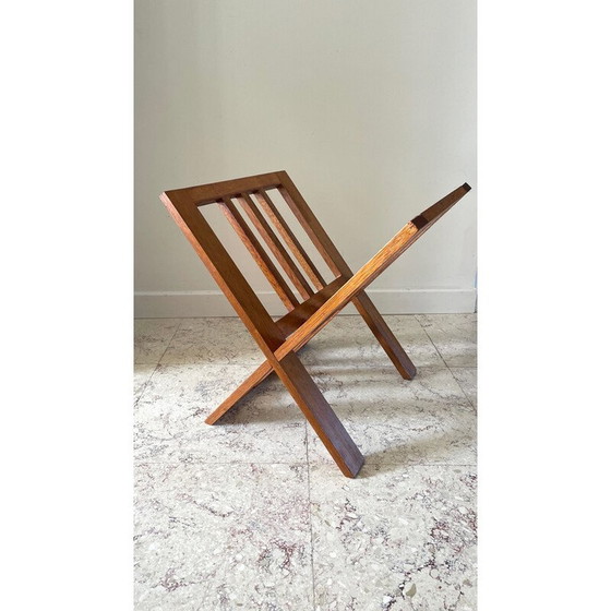 Image 1 of Vintage solid wood magazine rack