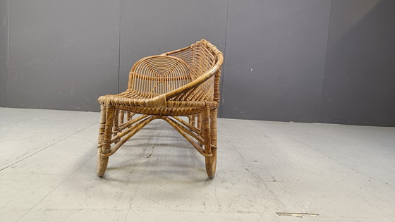 Image 1 of Sofá cama de bambú de mediados de siglo, década de 1960