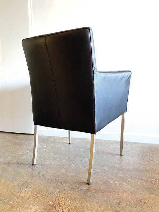 6X Black Leather Dining Chair From The Beehive