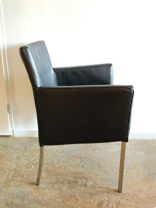 6X Black Leather Dining Chair From The Beehive