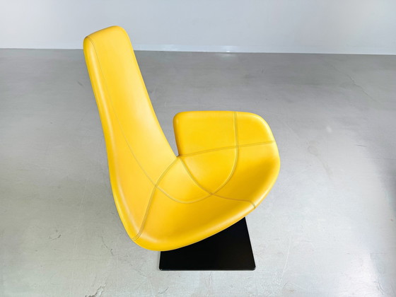 Image 1 of Original Moroso Armchair Leather Yellow Patricia Urquiola Swivel