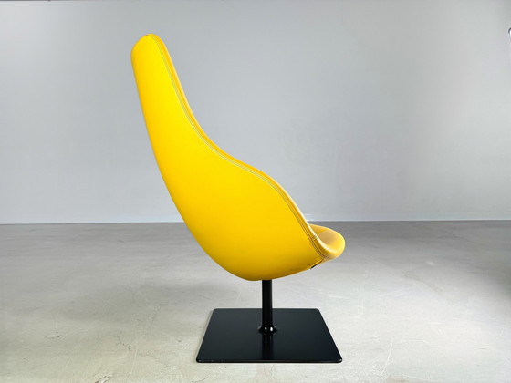 Image 1 of Original Moroso Armchair Leather Yellow Patricia Urquiola Swivel