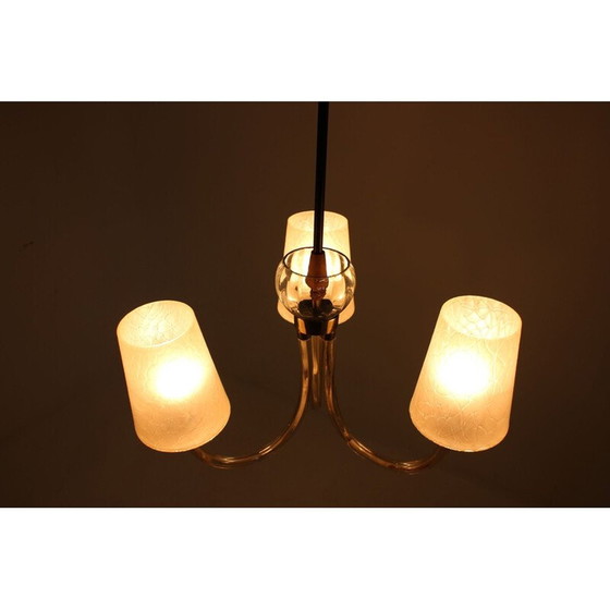 Image 1 of Vintage glass chandelier, Czechoslovakia 1940
