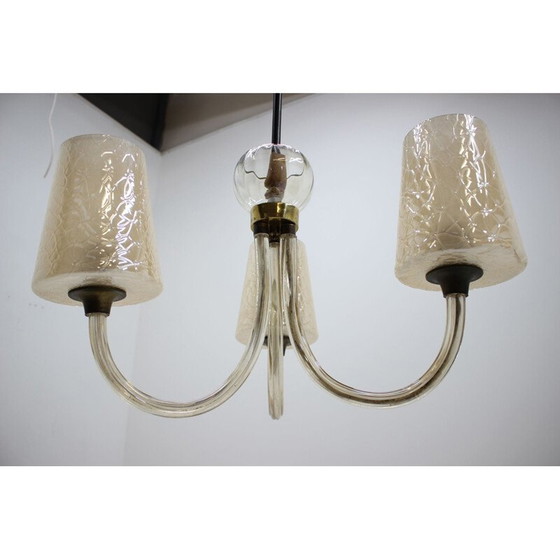 Image 1 of Vintage glass chandelier, Czechoslovakia 1940