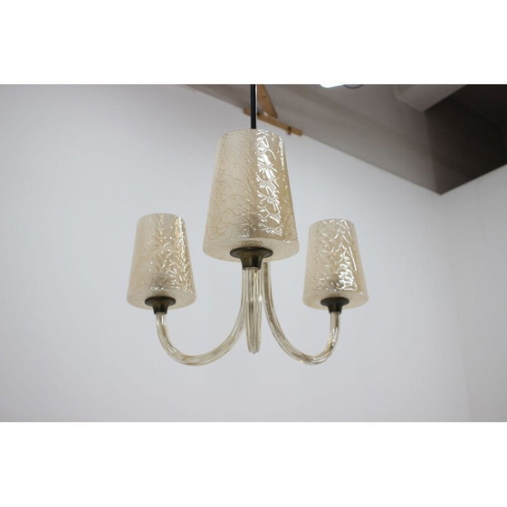 Image 1 of Vintage glass chandelier, Czechoslovakia 1940