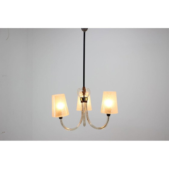 Image 1 of Vintage glass chandelier, Czechoslovakia 1940