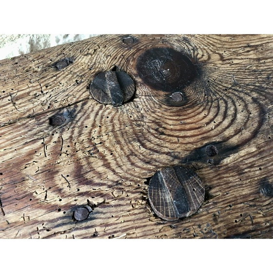 Image 1 of Vintage wooden farm bench, 1940-1950