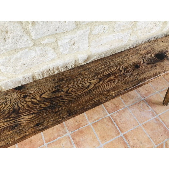 Image 1 of Vintage wooden farm bench, 1940-1950