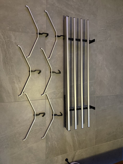 Coat Rack With Metal Clothes Hangers