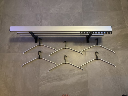 Coat Rack With Metal Clothes Hangers