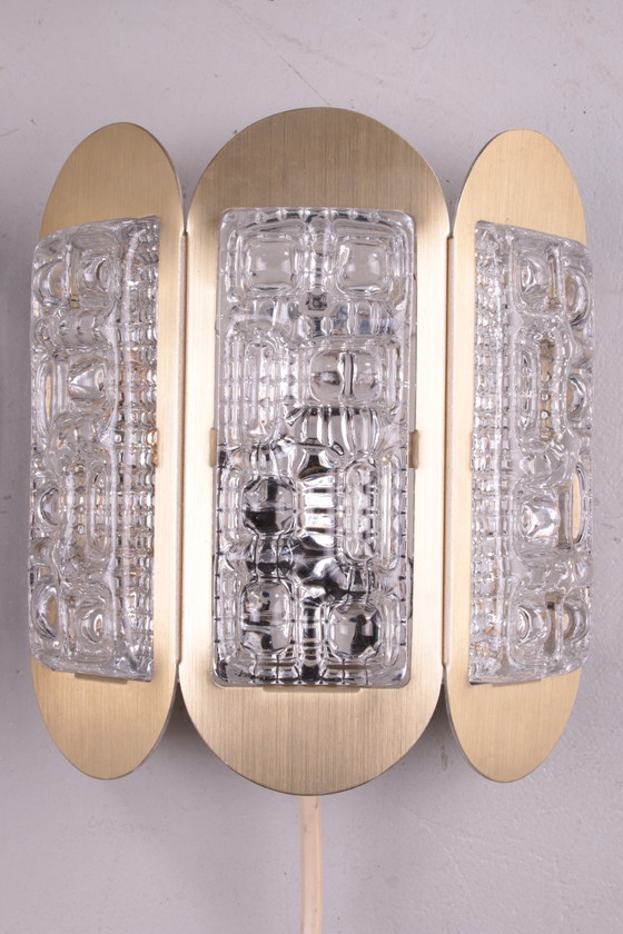 Image 1 of Vitrika Wall lights made of aluminum with glass, 1960s