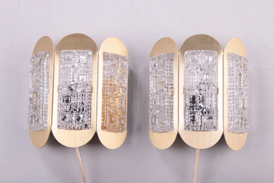 Image 1 of Vitrika Wall lights made of aluminum with glass, 1960s