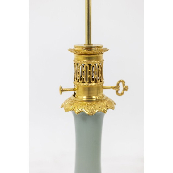Image 1 of Coppia di lampade d'epoca in porcellana celadon e bronzo dorato, 1880
