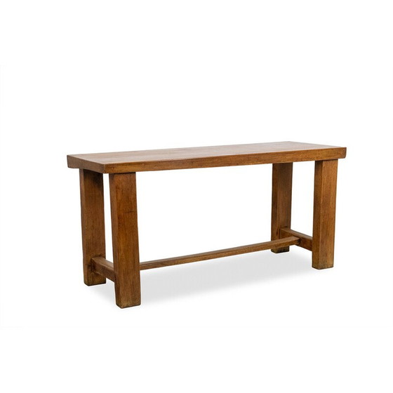 Image 1 of Vintage side table in solid and patinated beech, France 1900