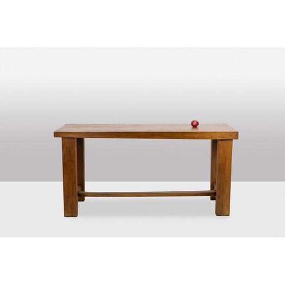 Image 1 of Vintage side table in solid and patinated beech, France 1900
