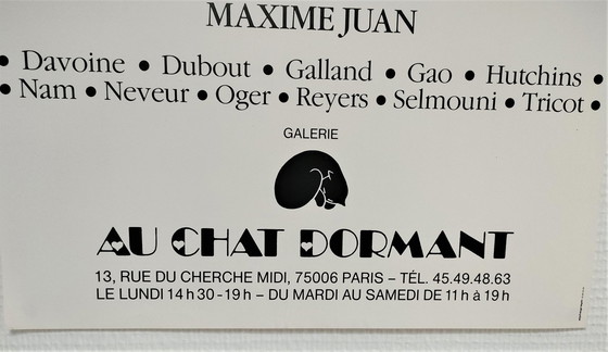 Image 1 of Le Chat Blanc Et Noir Exhibition Poster Paris 1988