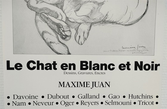 Image 1 of Le Chat Blanc Et Noir Exhibition Poster Paris 1988