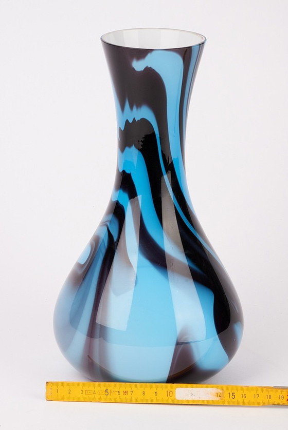 Image 1 of Carlo Moretti Blue glass vase 70s Murano