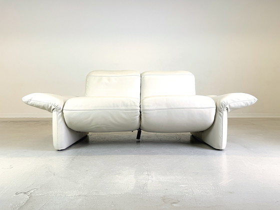 Image 1 of Koinor Sofa Elena Couch Folding Two-Seater Leather White Design